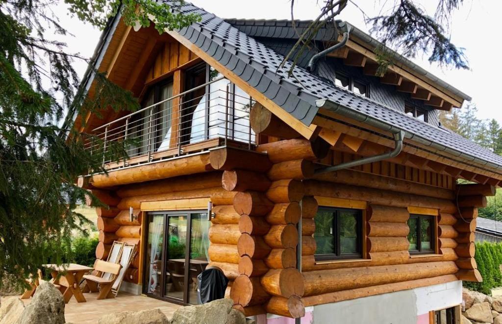 Naturstammhaus Und Appartements Zum Brockenbaecker Tanne Esterno foto