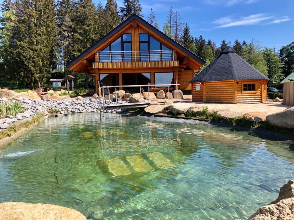 Naturstammhaus Und Appartements Zum Brockenbaecker Tanne Esterno foto